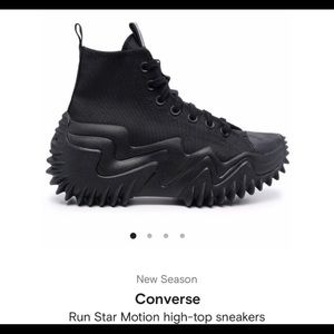 Converse run star motion all black sneakers